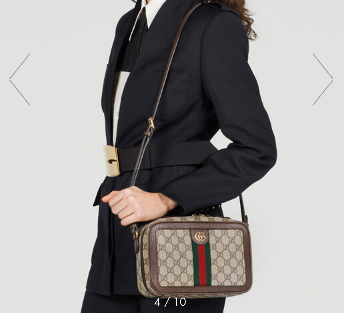 Ophidia small shoulder bag with Web